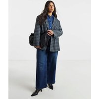 Oversized Check Blazer