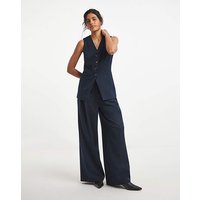 Indigo Denim Look Wide Trouser