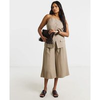 Culotte Trousers Belt Detail Stripe 26R