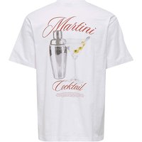 & Martini Back Graphic T Shirt & XL