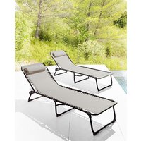 Pair Zero Gravity Sunloungers