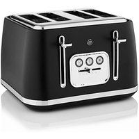 Swan Serenity Black 4 Slice Toaster Black - Swan
