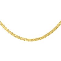 9ct Yellow Gold Flat Woven Chain INCH