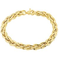 9Ct Yellow Gold Woven Link Bracelet 1 2