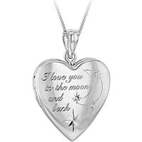 Sterling Heart Locket Necklace INCH