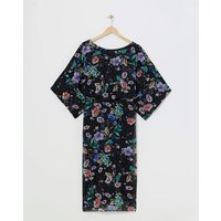 Printed Batwing Midi Dress Print