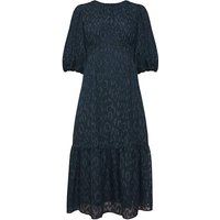 Burnout Bubble Sleeve Dress