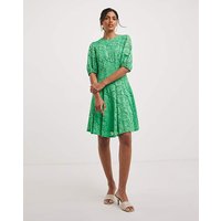 Stretch Lace Skater Dress Bright