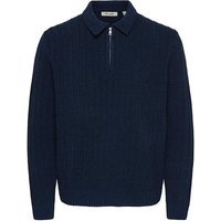 Only & Sons Emil Zip Polo Jumper & 4XL