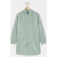 Satin Quilt Lined Longline Bomber