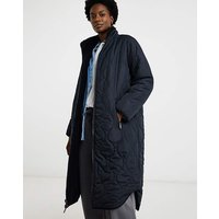Dark Reversible Borg Quilted Coat JD Williams