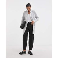 Marl Notch Neck Coatigan Charcoal