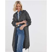 Mono Print Longline Lightweight Raincoat Mono Print