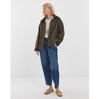 Coated Hooded Barn Jacket Dark