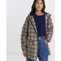 Check Print Lightweight Raincoat Check Print