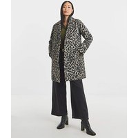 Animal Print Lined Coat Animal Print