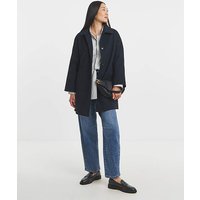 High Collar Button Front Lined Coat