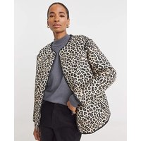 Leopard Print Quilted Jacket