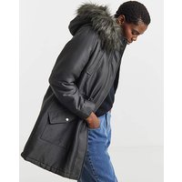 Faux Fur Lined Parka Coat