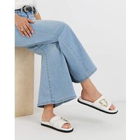 Oversized Trim Mule Sandal Wide