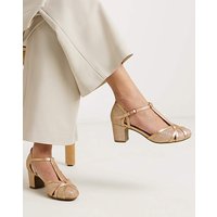 Block Heel T Bar Shoes Standard Rose Gold JD Williams