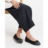 Classic Leather Ballerina Shoes Wide Suede JD Williams