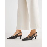 Pointed Slingback Shoes Ex Wide PU