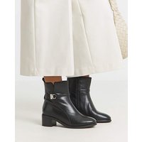 Low Heel Ankle Boot Trim Wide