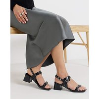 Two Strap Buckle Heels Wide