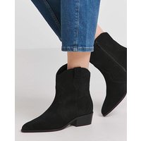 Suede Western Ankle Boot Wide Fit