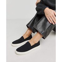 Stretch Textile Slip On Trainer Wide Fit
