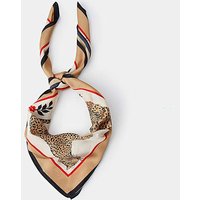 Leopard Print Square Scarf Darks ONE