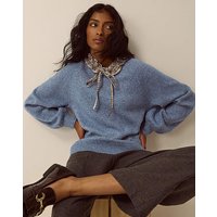 Corie Check Ruffle Collar Jumper