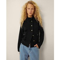 Naya High Neck Knitted Jacket
