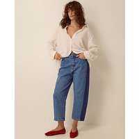 Natalie Contrast Barrel Jeans MID