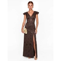 Floral Tie Back Satin Dress
