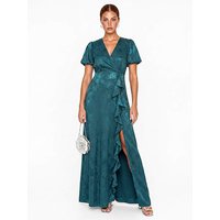 Floral Satin Maxi Dress