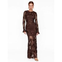 Floral Mesh Maxi Dress