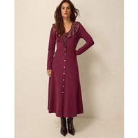 Jaz Polka Dot Collar Midi Dress