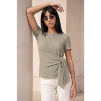 Textured Side Tie Top