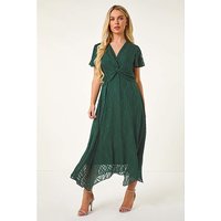 Front Twist Jacquard Dress