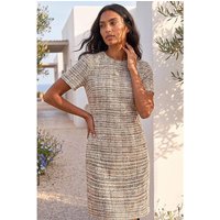 Textured Pocket Shift Dress