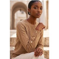 Button Cuff Knit Jumper