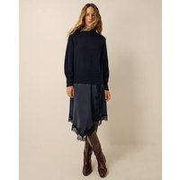 Suzy Lace Satin Midi Dress