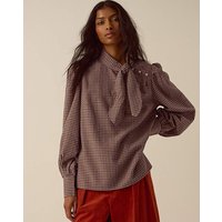 Myla Tie Neck Gingham Top