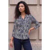 Animal Print Button Top