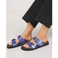 Buckle Footbed Sandal Wide