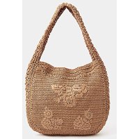 Slouchy Raffia Flower Bag ONE