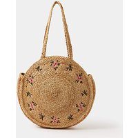 Floral Embroidered Beach Bag ONE