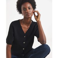 Half Sleeve Button Cardigan
